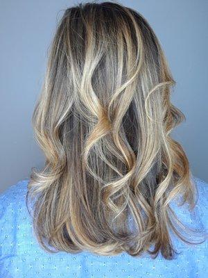 Beautiful ombre using foilage technique...