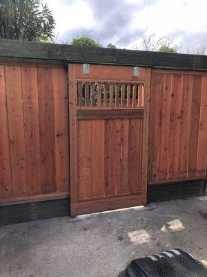 Fencing. customized barn door.