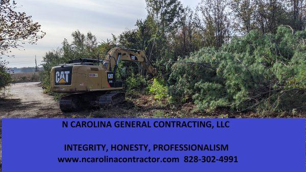 Honesty, Integrity and Professionalism.  We perform land clearing, tree removal, grading, drainage control, erosion control, stump removal.