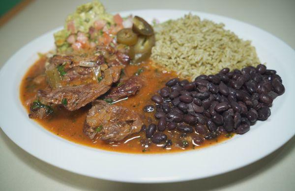 Steak Ranchero
w/ cilantro rice & guacamole