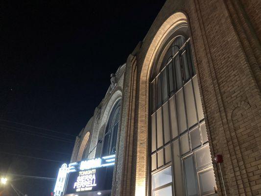 The entrance, unchanged except the marquee