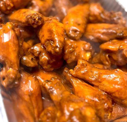 Wings. Get them Hot, Mild, Garlic Parm, BBQ or Sweet Thai Chili