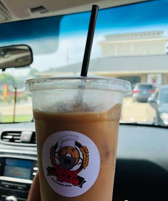 Iced pecan coffee from The Bagel Lady