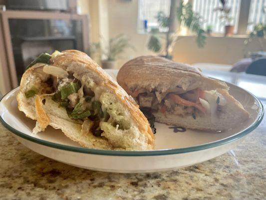 Cheesy Buddha (VEG) & Tofu Banh Mi (VGN) - Soy Ginger