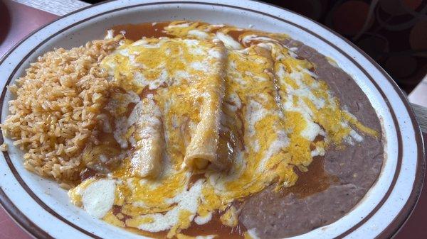 Enchilada plate