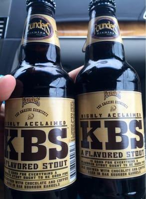 Got my hands on two of the best beers in the world. Kentucky Breakfast Stout. KBS!