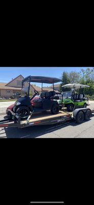 New carts on their way to their new homes! We also provide transport services.