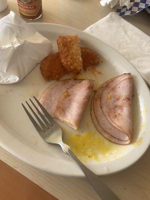 Ham, eggs, and hashbrowns.