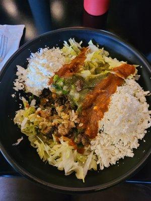 Asada burrito bowl.