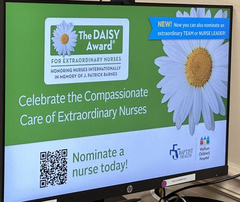 ﾟ*:｡(｡^‿^｡) *:｡ﾟ \ (*‿*) /ﾟ*:｡ﾟ #DaisyAward: For the #nurse who warms the hearts of all our patients here @ #BaptistHealthJax