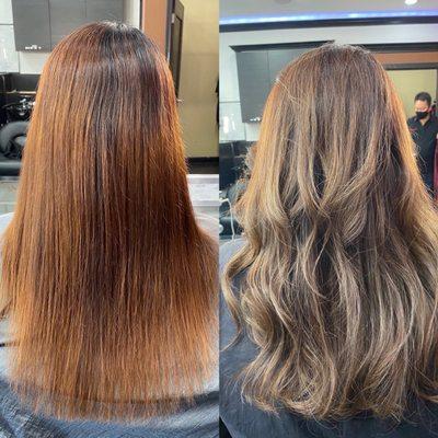 Hair color transformation!!