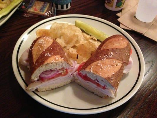 Pretzel bread + Horseradish = Heaven