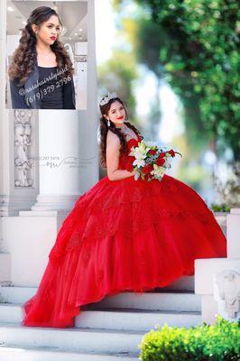 Beautiful girl.... Quinceanera . Make an appointment (619)379 2796 Rose Keller. Follow me on Instagram @rosehairstylesd.