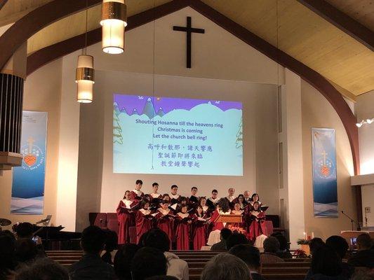 Sunday worship choir