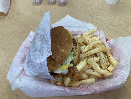 Bacon and cheeseburger combo