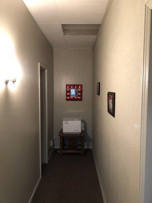 Hallway to massage room