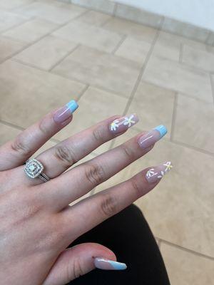 Acrylic full set with gel polish