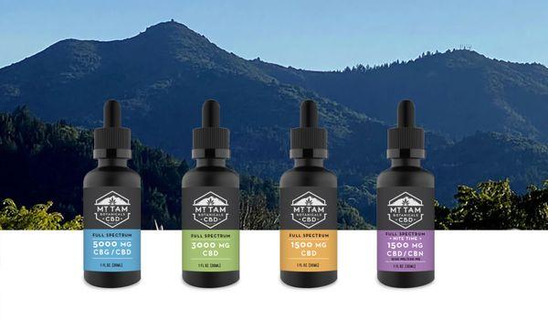 Full assortment of CBD tinctures for pain, sleep and overall well being