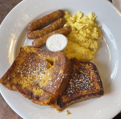 French Toast eggs sausage