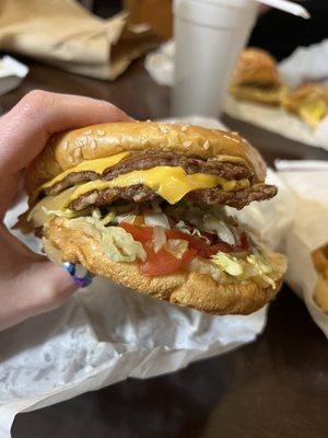 Big Mickey combo is a double cheeseburger, fries and drink