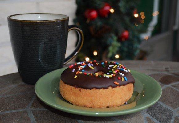 The Holidays may be officially over, but the cold winter weather is not! Stop by our shop and warm up with a coffee and a sprinkles donut.