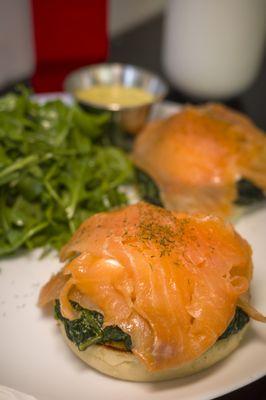 Salmon Eggs Florentine