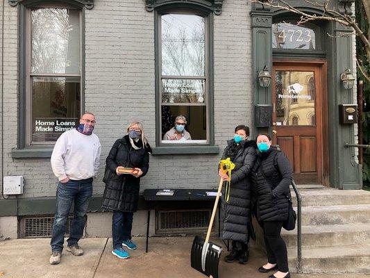 Our outdoor COVID-safe closing at PrimeLending's office in Lawrenceville