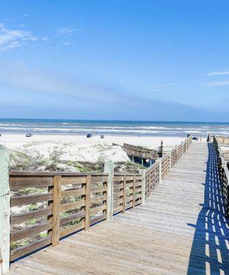 We "attempted" to walk the board walk but after we saw how long it would take to get to the actual beach we turned around and drove ourself.