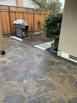 Newly installed patio