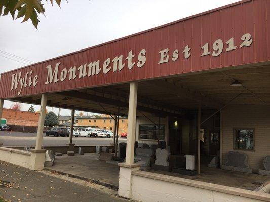 West Main street entrance with signage; established 1912