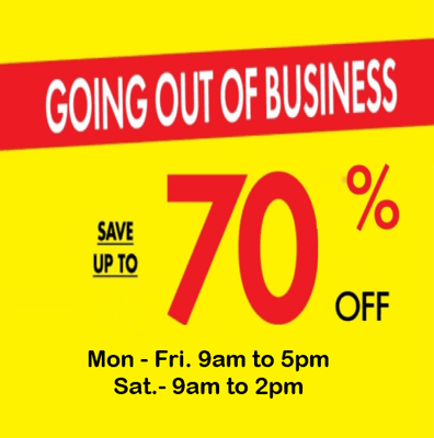 Going out of Business Sale . Hurry in and Save on all fine jewelry !