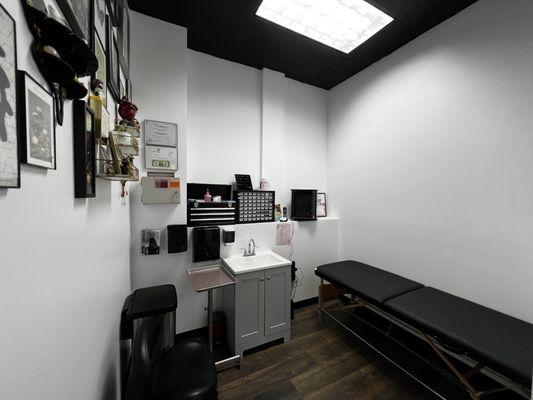 One of our piercing booths.