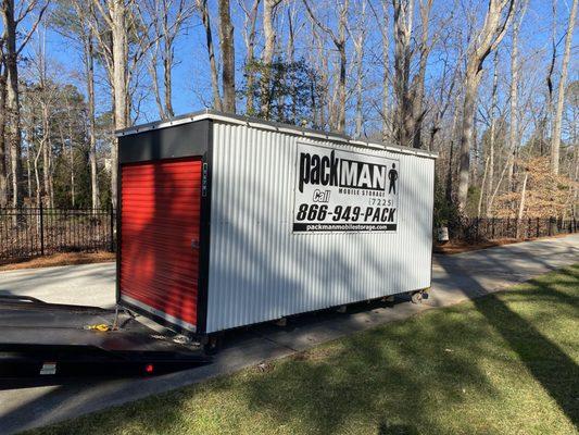 Driveway storage for moving