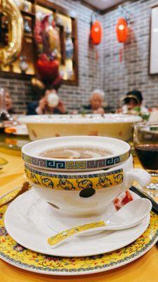 Soup with a tea light underneath