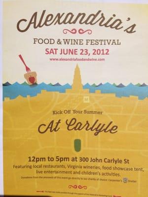 Alexandria's 1st Annual Food & Wine Festival