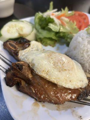 Grilled Pork Chop Rice Platter was very good