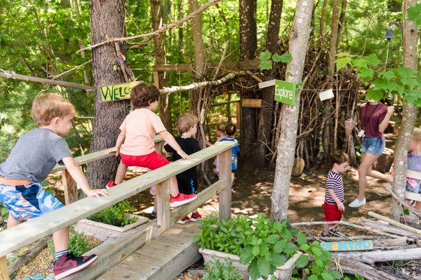 Kids in the Nature Explore classroom.