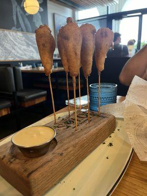 Shrimp corn dogs