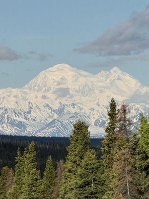 We were lucky and got a perfect view of Denali. Our guides were careful to watch the clouds so we arrived at the best spot at the exact time