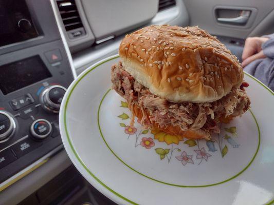 Pulled pork sandwich