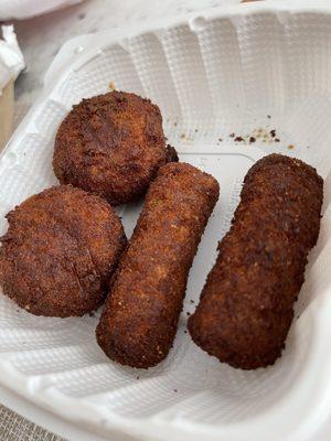 Croquetas de Jamon and Papa Rellenas