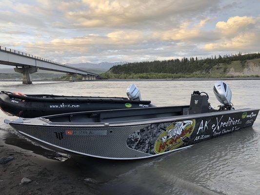 Copper River beach landings for our boats. We offer the very finest equipment available.