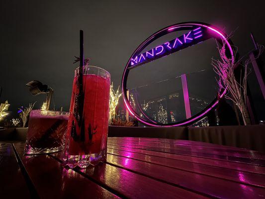 Chai cocktail and Beet cocktail