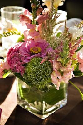 Pink cube vase