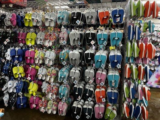 Huge selection of sandals, flip flops and water shoes