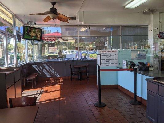 Inside dining area