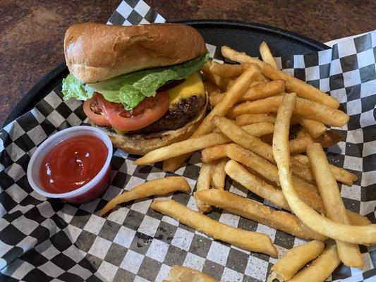 Classic Burger and Fries