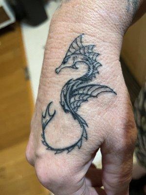 Seahorse tattoo