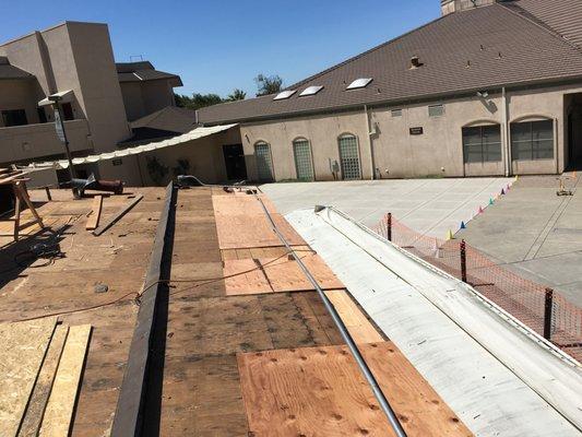 Christ Community Church of Milpitas. Repairs to eave before we begin to re roof.