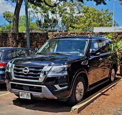 2021 Nissan Armada, back seat very roomy good leg room, ample access going in and out, other than its ride and handling is .